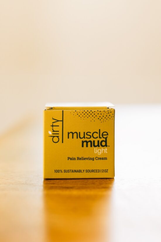 a single jar of muscle mud lite natural pain relief cream
